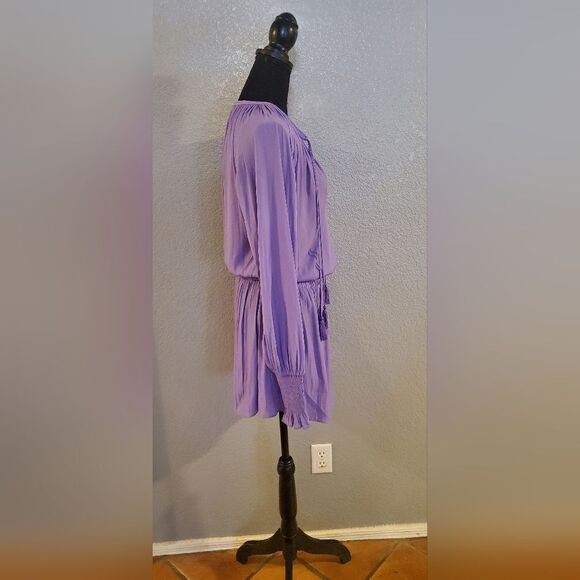 Ramy Brook Brin Tassel Tie Neck Dress Women’s Purple Orchid Lilac – Boho Chic - Picture 9 of 14